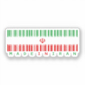 Gemaakt in Iran Barcode Vlag Sticker (Voorkant)