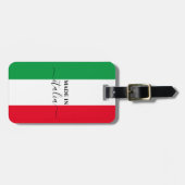 Gemaakt in Italië Italiaanse vlag Rood Wit Groen I Bagagelabel (Voorkant horizontaal)