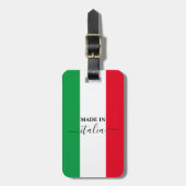Gemaakt in Italië Italiaanse vlag Rood Wit Groen I Bagagelabel (Voorkant verticaal)