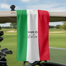Gemaakt in Italië Italiaanse vlag Rood Wit Groen I Golfhanddoek