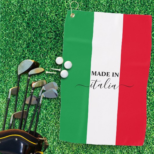 Gemaakt in Italië Italiaanse vlag Rood Wit Groen I Golfhanddoek