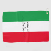 Gemaakt in Italië Italiaanse vlag Rood Wit Groen I Golfhanddoek (Horizontaal)