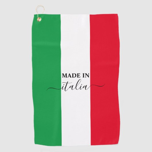 Gemaakt in Italië Italiaanse vlag Rood Wit Groen I Golfhanddoek (Voorkant)