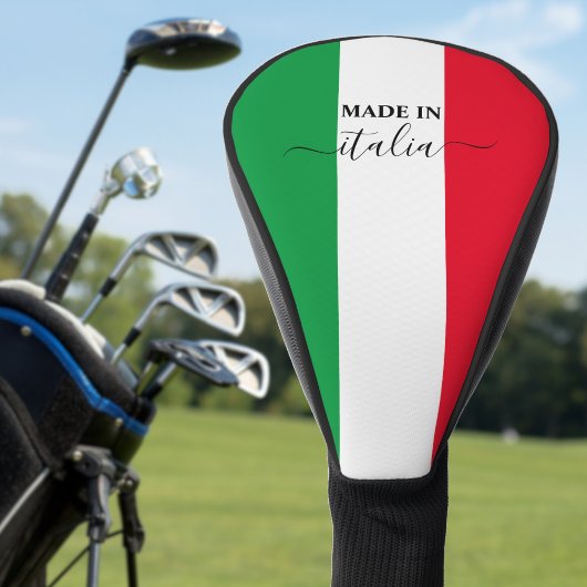 Gemaakt in Italië Italiaanse vlag Rood Wit Groen I Golfheadcover