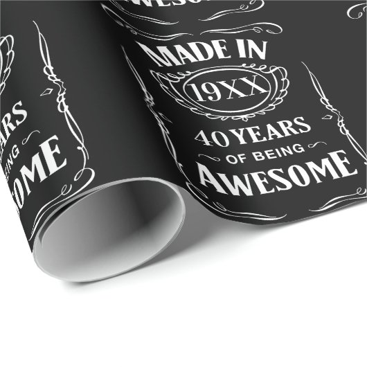 Gemaakt in jaar XX jaar van het zijn van geweldige Cadeaupapier (Rol Hoek)