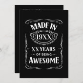 Gemaakt in jaar XX jaar van het zijn van geweldige Kaart (Voorkant / Achterkant)