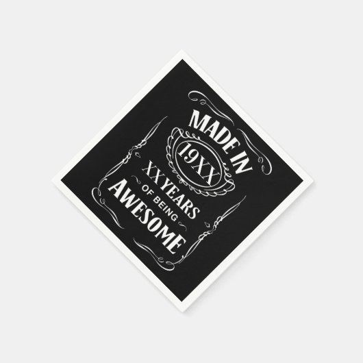 Gemaakt in jaar XX jaar van het zijn van geweldige Servet (Hoek)