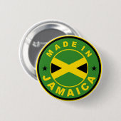 gemaakt in jamaica country label round ronde button 5,7 cm (Voorkant /achterkant)