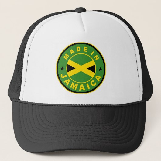 gemaakt in jamaica country label round trucker pet (Voorkant)