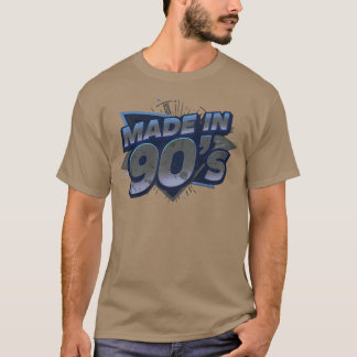 Gemaakt in jaren 90 Retro Badge ontwerp vriend T-shirt