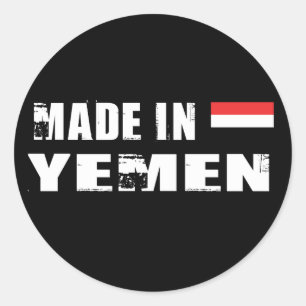 Gemaakt in Jemen Ronde Sticker