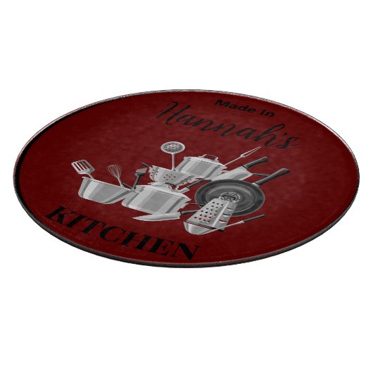 Gemaakt in [Jouw naam] keukenpotten & pannen elke  Snijplank (Hoek)