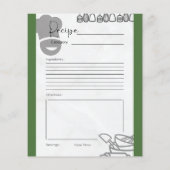 Gemaakt in [Jouw naam] Keukenrecept Kaart elke kle (Achterkant)