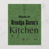 Gemaakt in [Jouw naam] Keukenrecept Kaart elke kle (Voorkant)