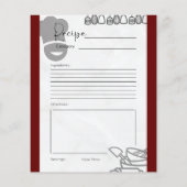 Gemaakt in [Jouw naam] Keukenrecept Kaart elke kle (Achterkant)