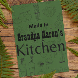 Gemaakt in [Jouw naam] Keukenrecept Kaart elke kle