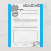 Gemaakt in [Jouw naam] Keukenrecept Kaart elke kle (Achterkant)