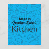 Gemaakt in [Jouw naam] Keukenrecept Kaart elke kle (Voorkant)