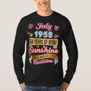 Gemaakt in juli 1958 Meisje 64 jaar oud 64e verjaa T-shirt