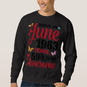 Gemaakt in juni 1963 Gelukkige Verjaardag 59 jaar  Trui