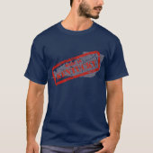 Gemaakt in Kentucky Grunge Map Navy Blue T-shirt (Voorkant)