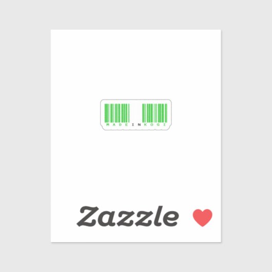 Gemaakt in Kogi State Streepjescode Vlag Sticker (Vel)