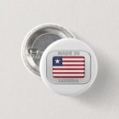 Gemaakt in Liberia Ronde Button 3,2 Cm (Voorkant /achterkant)