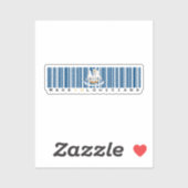 Gemaakt in Louisiana Barcode Flag Sticker - Staat (Vel)