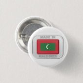 Gemaakt in Malediven Ronde Button 3,2 Cm (Voorkant /achterkant)