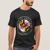 Gemaakt in Maryland Hoodie  staat MD Flag T-shirt (Voorkant)