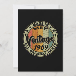 Gemaakt in mei vintage 1969 alle originele onderde kaart