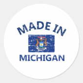 Gemaakt in MICHIGAN Ronde Sticker (Voorkant)