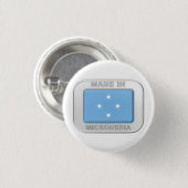 Gemaakt in Micronesië Ronde Button 3,2 Cm (Voorkant /achterkant)