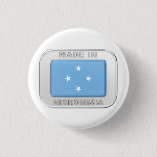 Gemaakt in Micronesië Ronde Button 3,2 Cm (Voorkant)