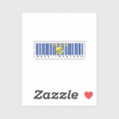 Gemaakt in Missouri Barcode Flag Sticker - Staat (Vel)