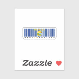 Gemaakt in Missouri Barcode Flag Sticker - Staat