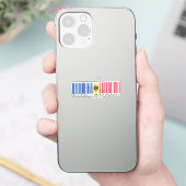 Gemaakt in Moldavië Barcode Vlag Sticker (Telefoon)