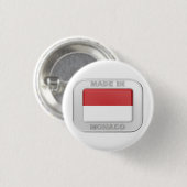 Gemaakt in Monaco Ronde Button 3,2 Cm (Voorkant /achterkant)