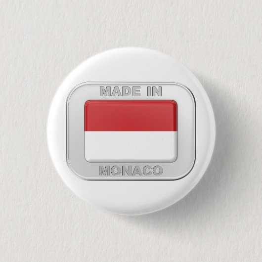Gemaakt in Monaco Ronde Button 3,2 Cm (Voorkant)