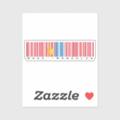 Gemaakt in Mongolië Barcode Vlagontwerp Sticker (Vel)