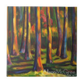 Gemaakt in Montana kunstwerk over kunsttegels Tegeltje (Voorkant)