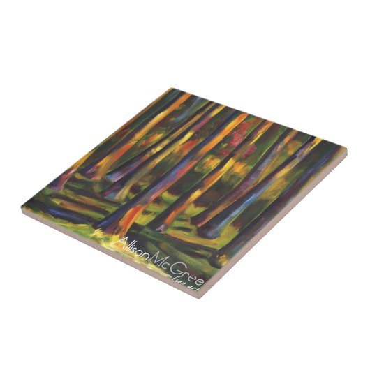 Gemaakt in Montana kunstwerk over kunsttegels Tegeltje (Zijkant)