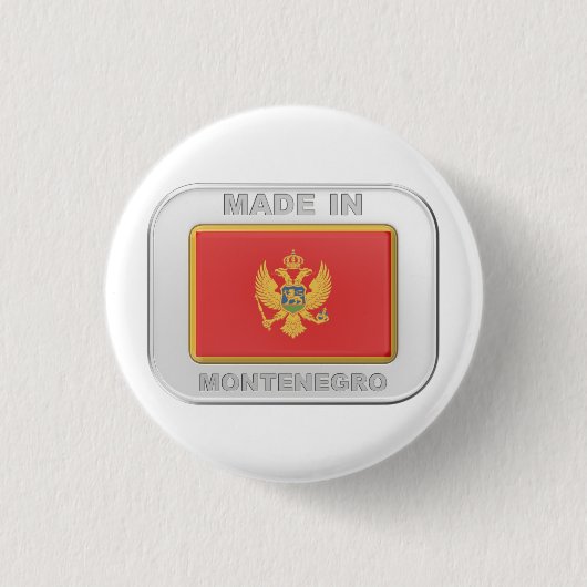 Gemaakt in Montenegro Ronde Button 3,2 Cm (Voorkant)