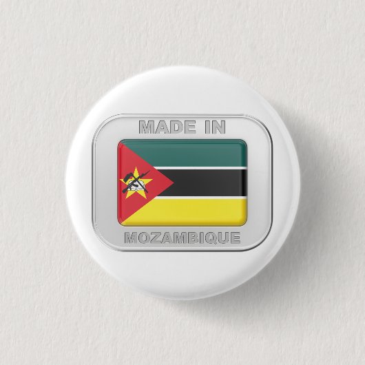 Gemaakt in Mozambique Ronde Button 3,2 Cm (Voorkant)