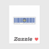 Gemaakt in Nebraska Barcode Flag Sticker - Staat (Vel)