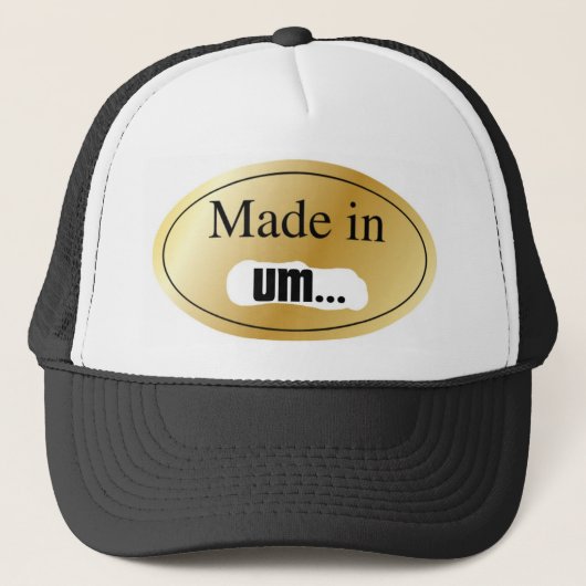 GEMAAKT IN NEP STICKER TRUCKER PET (Voorkant)