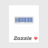Gemaakt in Nevada Barcode Flag Sticker - Staat (Vel)