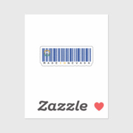 Gemaakt in Nevada Barcode Flag Sticker - Staat