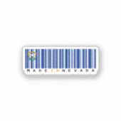 Gemaakt in Nevada Barcode Flag Sticker - Staat (Voorkant)