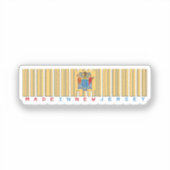 Gemaakt in New Jersey Barcode Flag Sticker (Voorkant)
